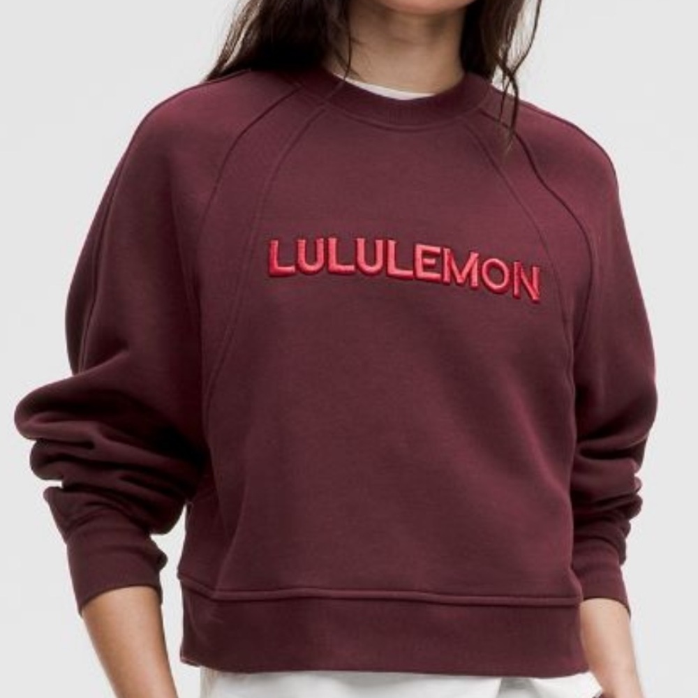 LULULEMON SCUBA OVERSIZED PULLOVER GARNET COLOR(GARN) COLOR SIZE M/L NWT